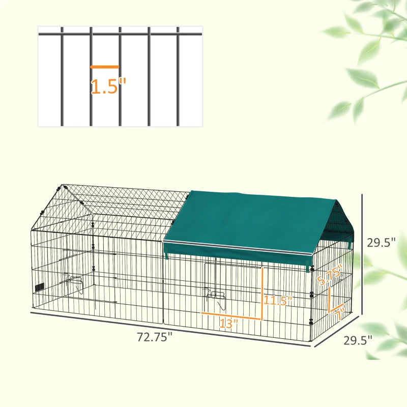 Small Animal Playpen With Roof For Rabbits, Chicken, Chinchillas - Image 3 | PawIQ Pet Tech