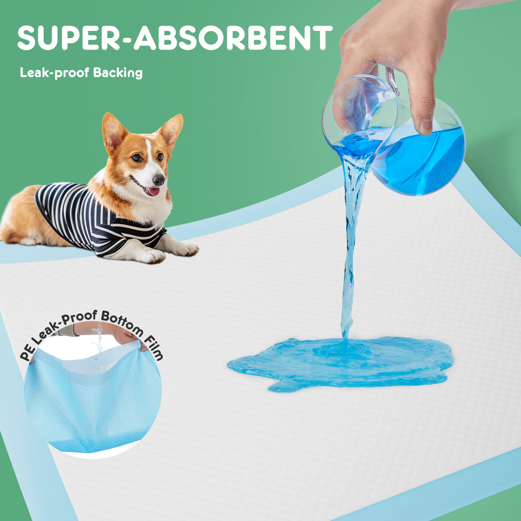 Puppy Pads, Leak-proof Quick-drying Disposable Dog Pads, Absorbent Dog Pee Pads - Image 2 | PawIQ Pet Tech