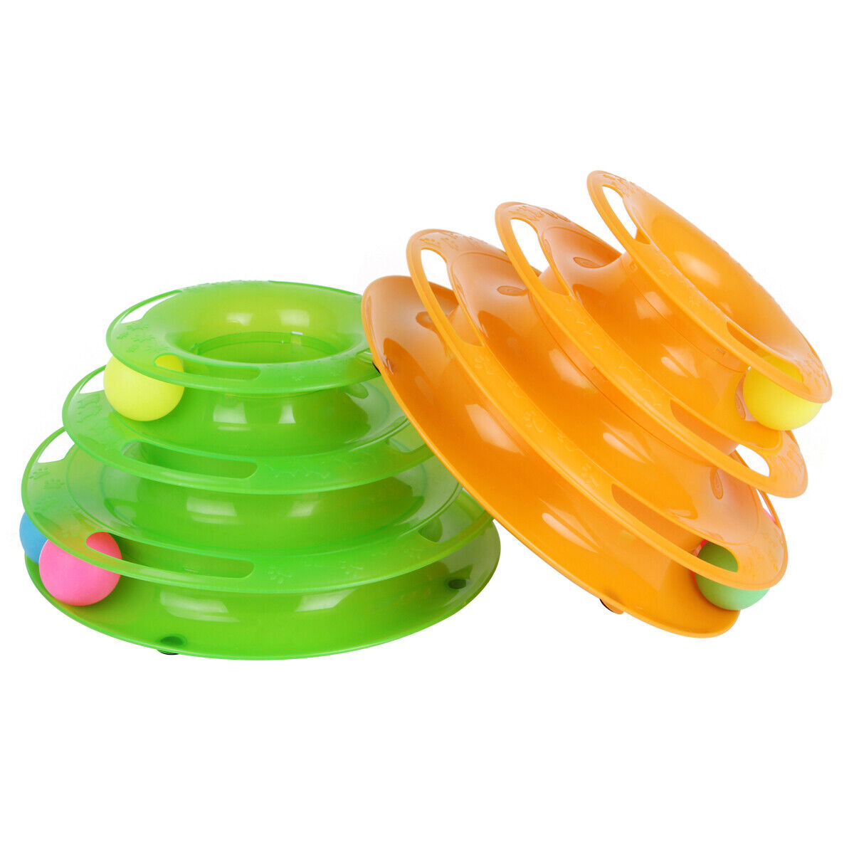 Pet Cat Crazy Ball Disk Interactive Toys Amusement Plate Trilaminar Funny Toy - Image 5 | PawIQ Pet Tech