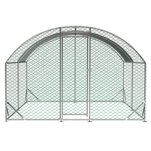 Large Chicken Coop Metal Chicken Run With Waterproof And Anti-UV Cover, Dome Shaped Walk-in Fence Cage Hen House For Outdoor And Yard Farm Use, 1 Tube Diameter, 9.84 X 13.12 X 6.56 - Image 10 | PawIQ Pet Tech