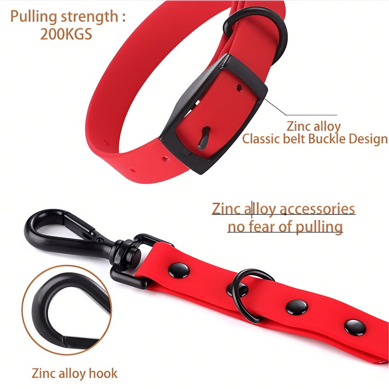 Pet Silicone Collar And Leash Set Comes With A Suitable For Small And Large Dogs, Waterproof And Easy To Clean - Image 6 | PawIQ Pet Tech
