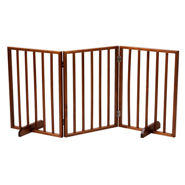 24 Inch Brown Foldable 3-pack Pet Fence - Image 8 | PawIQ Pet Tech
