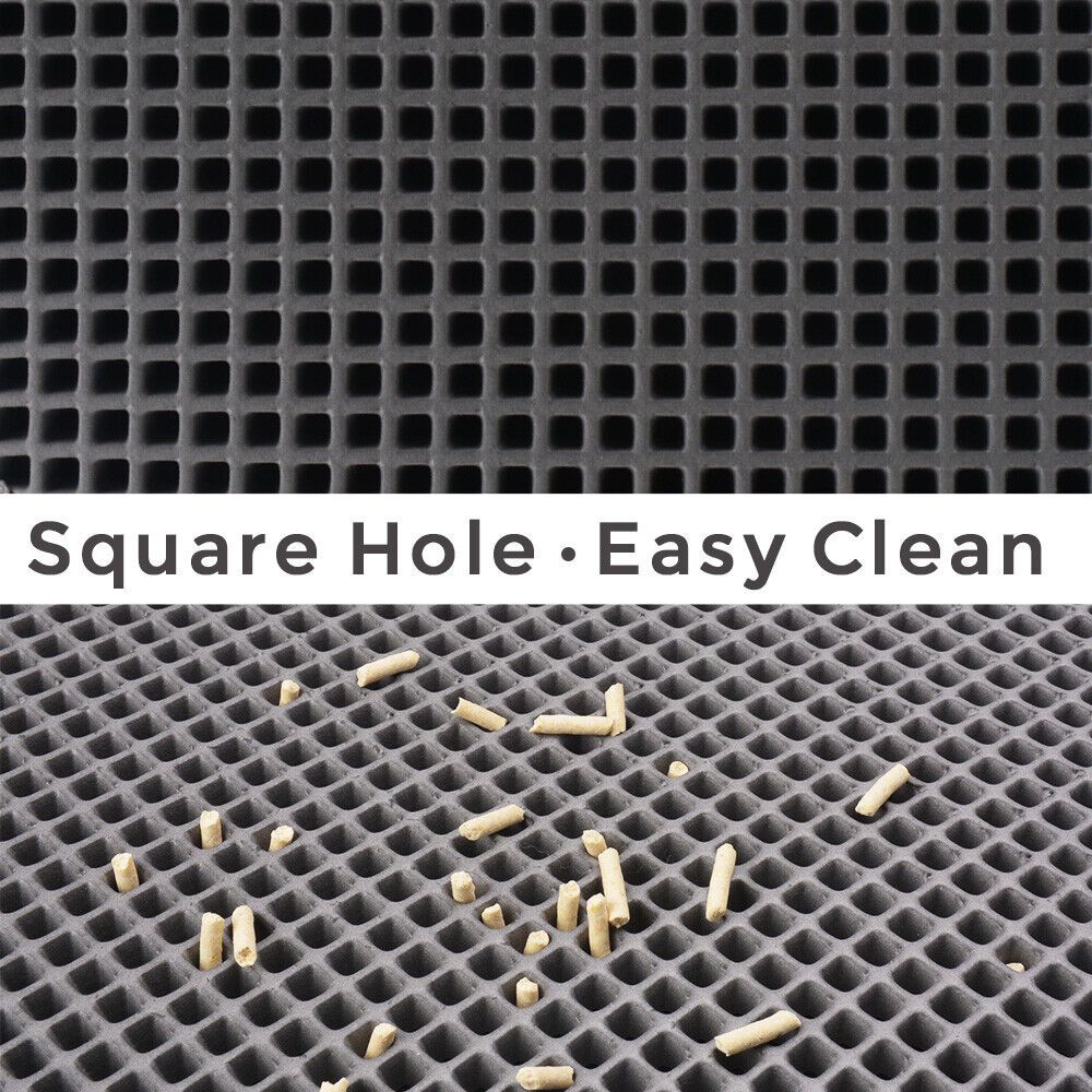 Kitty Cat Litter Mat Trapping Honeycomb Double Layer Design Waterproof Double Layer EVA Cat Litter Pad Waterproof Non-slip Sand Basin Filter Kitten Dog Washable Mattress - Image 2 | PawIQ Pet Tech