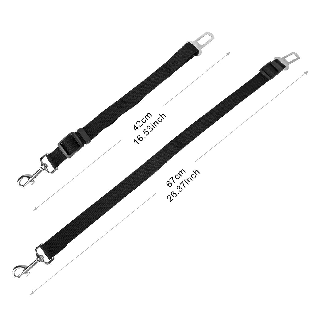 2Pcs Pet Dog Seat Belt Leash Adjustable Pet Dog Cat Safety Leads Harness Car Vehicle Nylon Fabric Seatbelt Strap - Image 7 | PawIQ Pet Tech