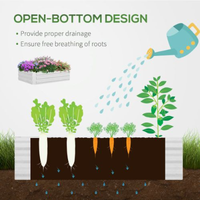 Outsunny Galvanized Raised Garden Bed With Mini Greenhouse Cover, Outdoor Metal Planter Box With 2 Roll-Up Windows For Growing Flowers, Fruits, Vegetables, And Herbs, 50 X 37.5 X 36.25, Green - Image 7 | PawIQ Pet Tech