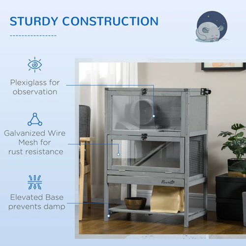 5-Tier Hamster Cage Mice Habitat Rat Habitat With Openable Top - Image 2 | PawIQ Pet Tech