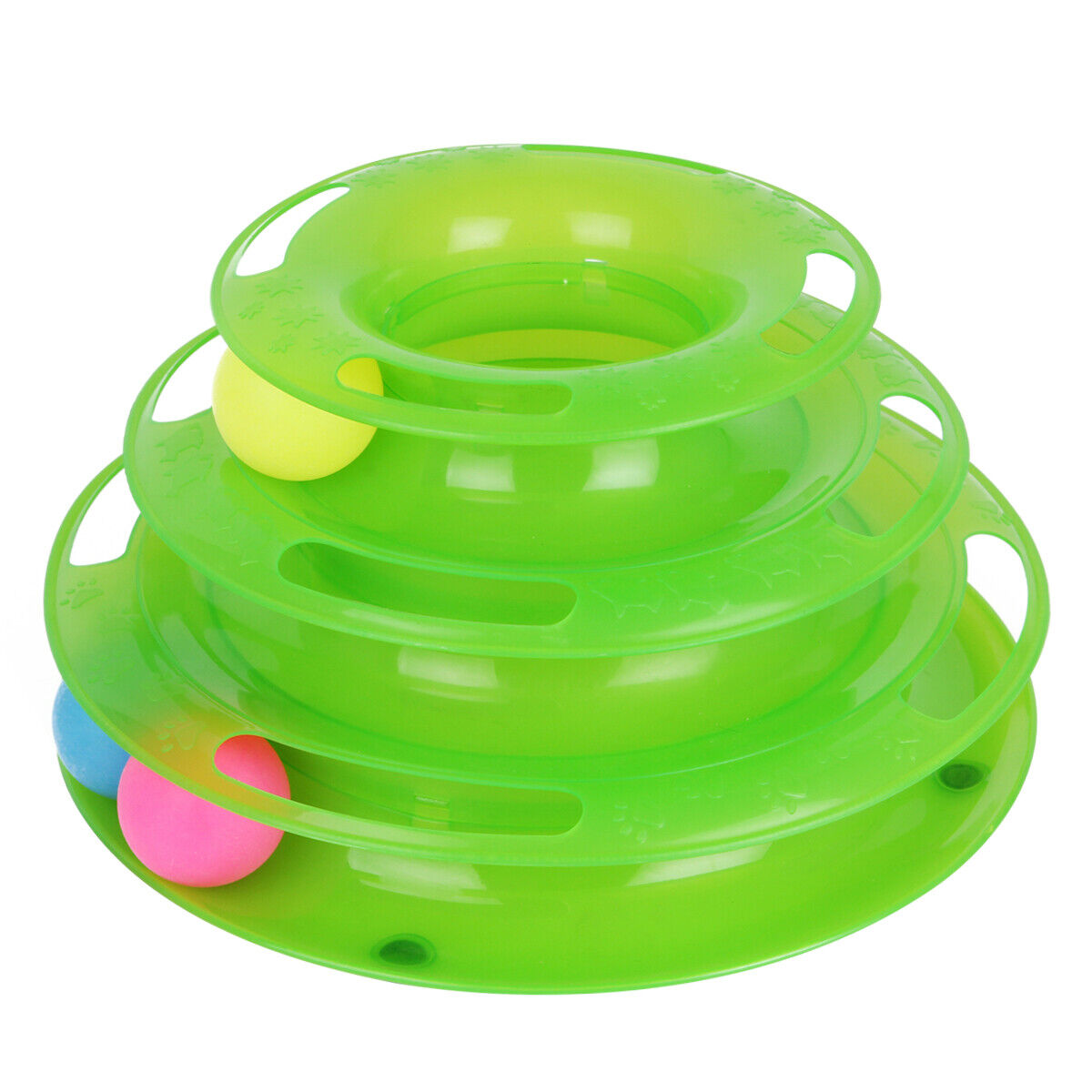 Pet Cat Crazy Ball Disk Interactive Toys Amusement Plate Trilaminar Funny Toy - Image 3 | PawIQ Pet Tech