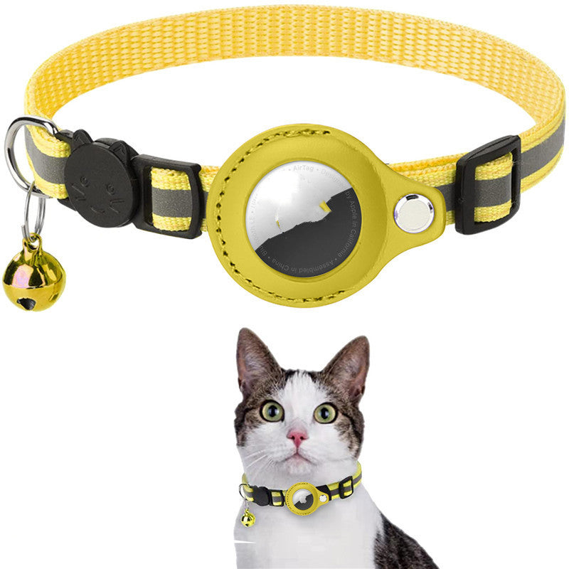 Reflective Collar Waterproof Holder Case For Airtag Air Tag Airtags Protective Cover Cat Dog Kitten Puppy Nylon Collar - Image 1 | PawIQ Pet Tech