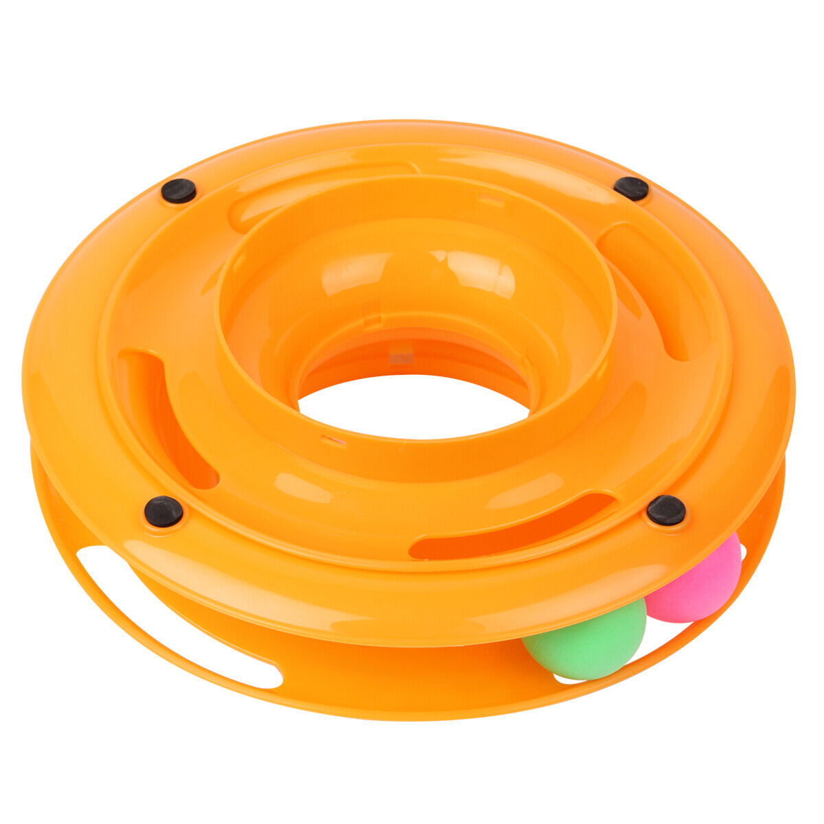 Pet Cat Crazy Ball Disk Interactive Toys Amusement Plate Trilaminar Funny Toy - Image 1 | PawIQ Pet Tech
