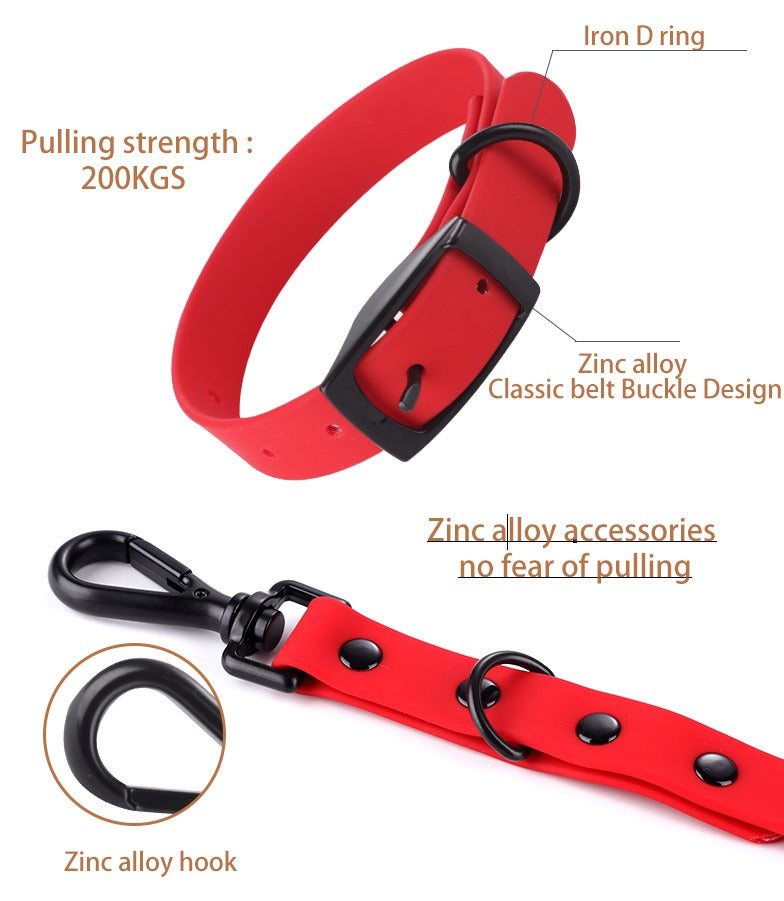 Pet Silicone Collar And Leash Set Comes With A Suitable For Small And Large Dogs, Waterproof And Easy To Clean - Image 3 | PawIQ Pet Tech