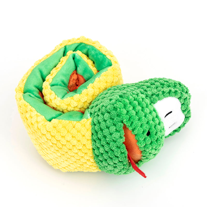Snake Snuffle Toy Squeaky Dog Toys Boredom Stress Relief Game, Dog Puzzle Plush Toy IQ Training, Snuffle Toys For Dogs Foraging Instinct Training, Dog Chew Toy Treat Dispenser - Image 3 | PawIQ Pet Tech