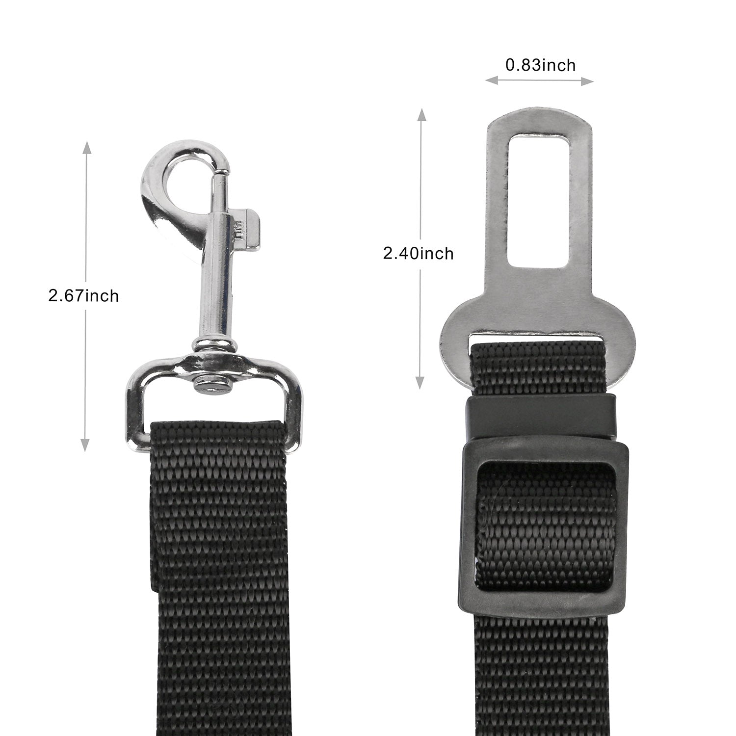 2Pcs Pet Dog Seat Belt Leash Adjustable Pet Dog Cat Safety Leads Harness Car Vehicle Nylon Fabric Seatbelt Strap - Image 9 | PawIQ Pet Tech
