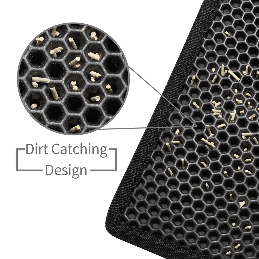 Kitty Cat Litter Mat Trapping Honeycomb Double Layer Design Waterproof Double Layer EVA Cat Litter Pad Waterproof Non-slip Sand Basin Filter Kitten Dog Washable Mattress - Image 7 | PawIQ Pet Tech