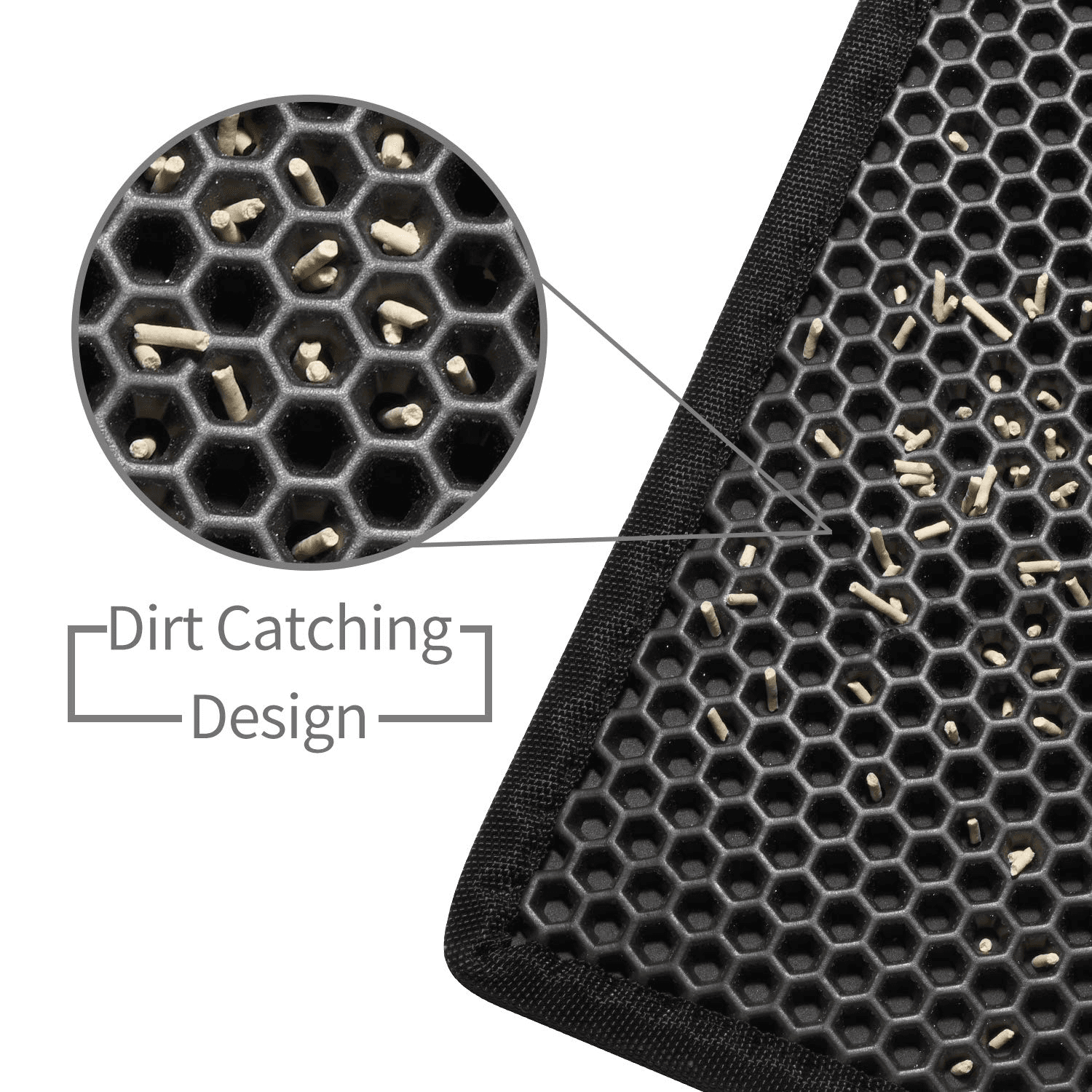 Kitty Cat Litter Mat Trapping Honeycomb Double Layer Design Waterproof Double Layer EVA Cat Litter Pad Waterproof Non-slip Sand Basin Filter Kitten Dog Washable Mattress - Image 7 | PawIQ Pet Tech
