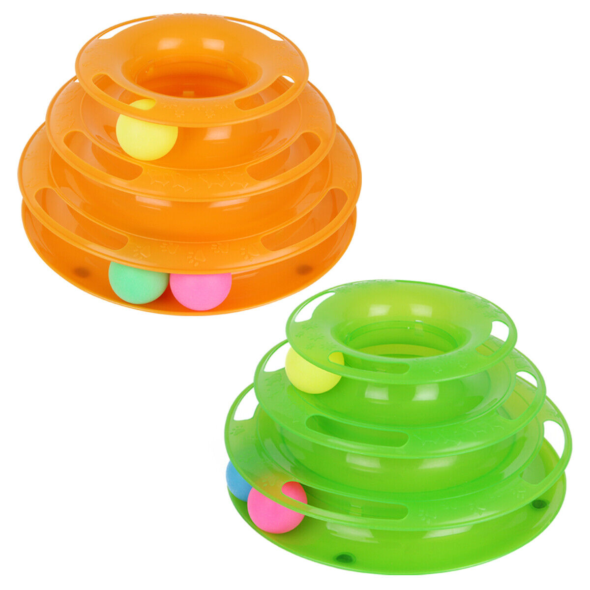 Pet Cat Crazy Ball Disk Interactive Toys Amusement Plate Trilaminar Funny Toy - Image 4 | PawIQ Pet Tech