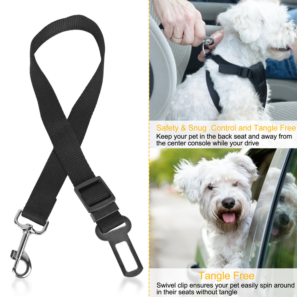 2Pcs Pet Dog Seat Belt Leash Adjustable Pet Dog Cat Safety Leads Harness Car Vehicle Nylon Fabric Seatbelt Strap - Image 6 | PawIQ Pet Tech