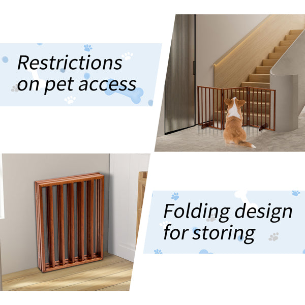 24 Inch Brown Foldable 3-pack Pet Fence - Image 4 | PawIQ Pet Tech